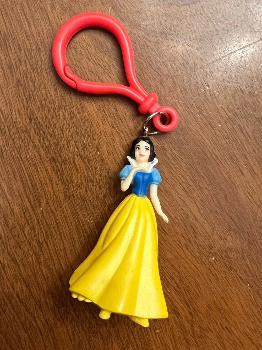 Snow White Kids Toy Keychain Charm in Yellow and Red Disney